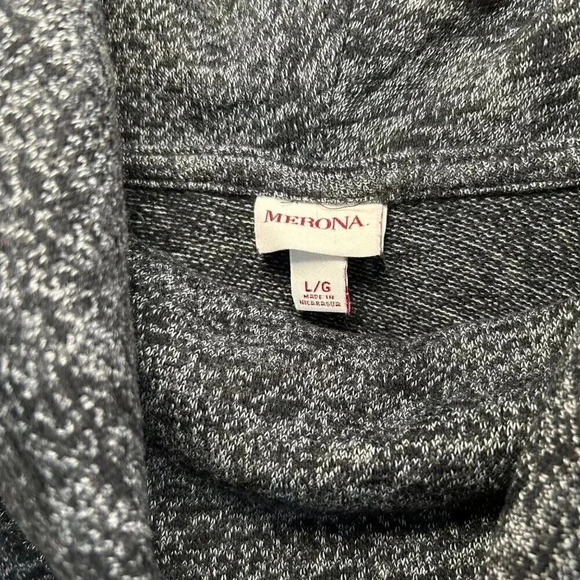 Merona Marled Cowl Neck Sweater Dress L - Picture 3 of 11